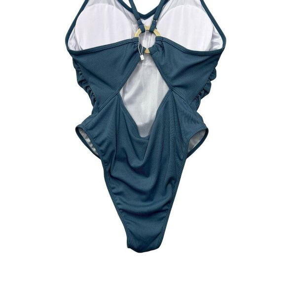 Women's Size Large High Cut One Piece Swimsuit - Picture 6 of 8